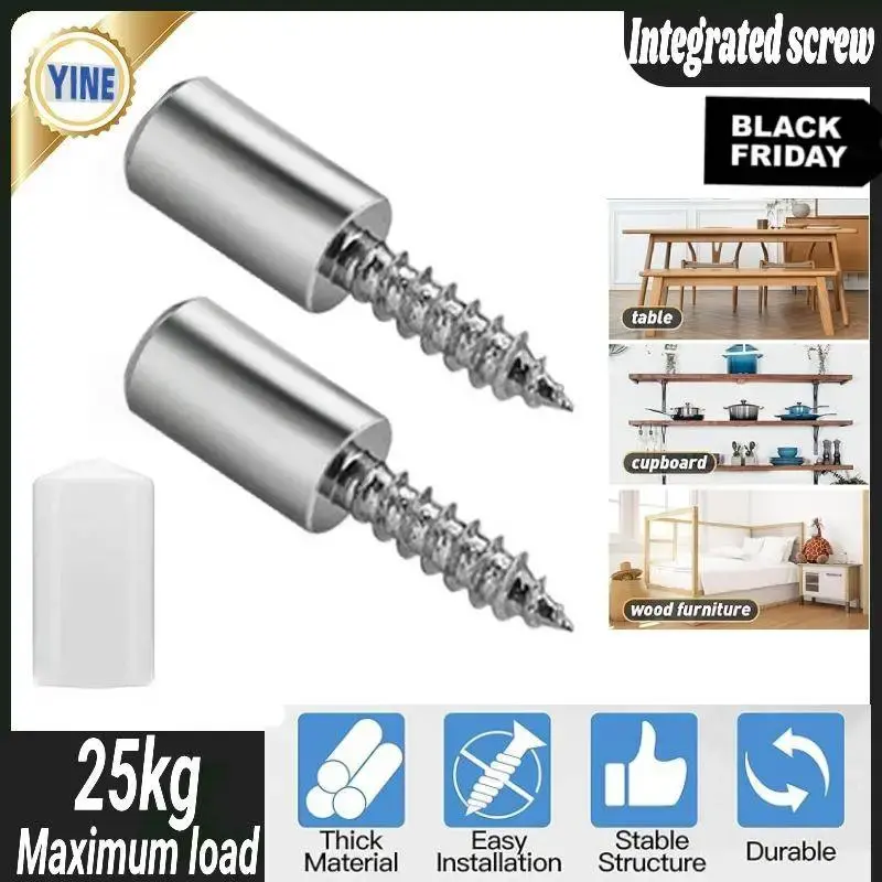 Self-Tapping Screws Cabinet Laminate Support, Shelf Pins with Non-Slip Sleeve, Shelf Holder Steel Pin Peg Self Drilling Screw...