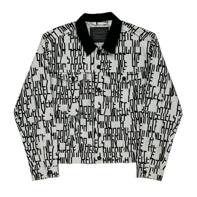 Levis Denim Jacket - Medium Black & White Cotton