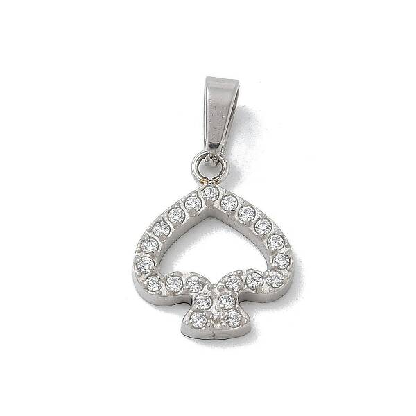 Ion Plating(IP) 304 Stainless Steel Micro Pave Cubic Zirconia Pendants