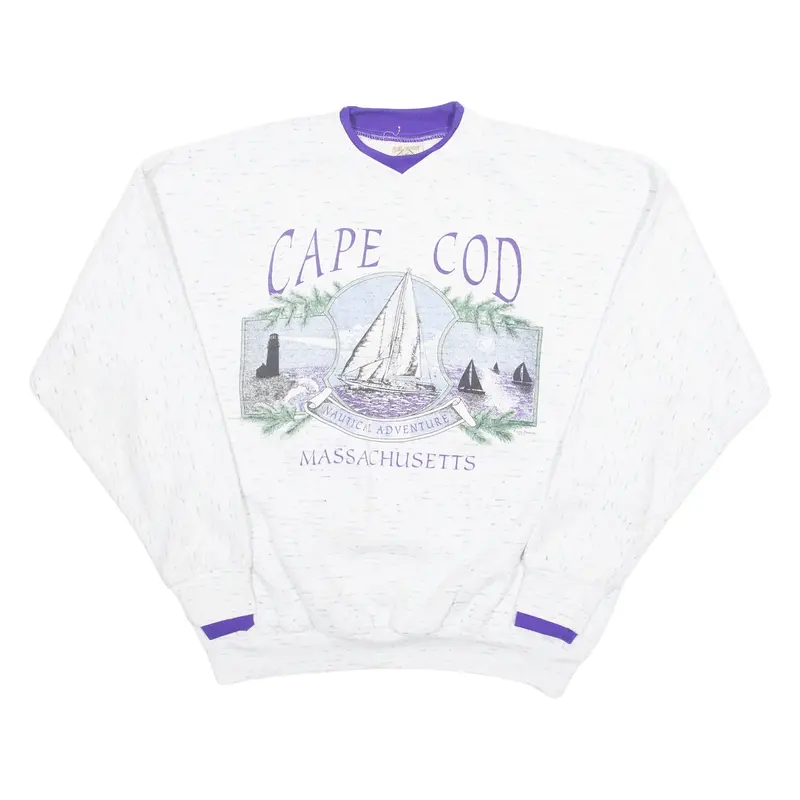 PRAIRIE MOUNTAIN Cape Cod Massachusetts Mens Sweatshirt Grey 90s USA XL