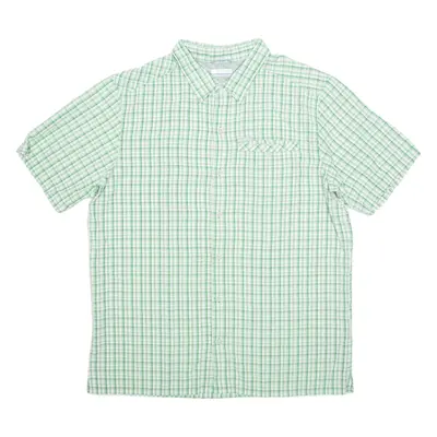 COLUMBIA Mens Shirt Green Check XL