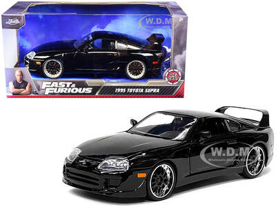1995 Toyota Supra Black Fast & Furious Movie 1/24 Diecast Model Car by Jada