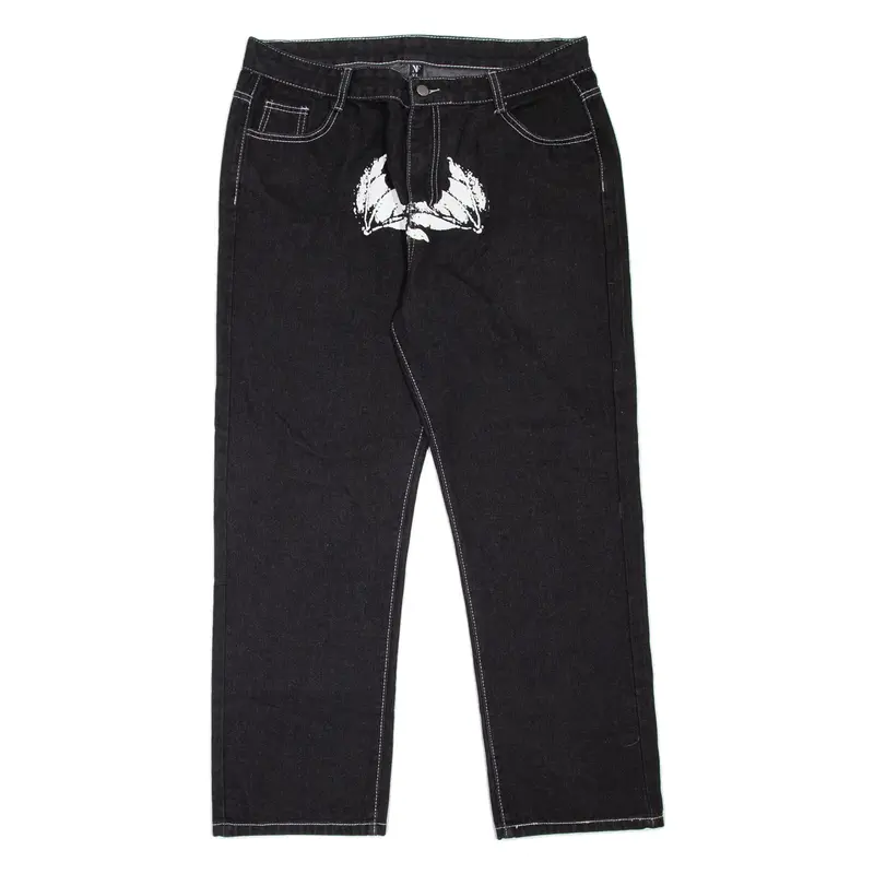 NV FELIX Halloween Michael Myers Mens Jeans Black Regular Straight W36 L28