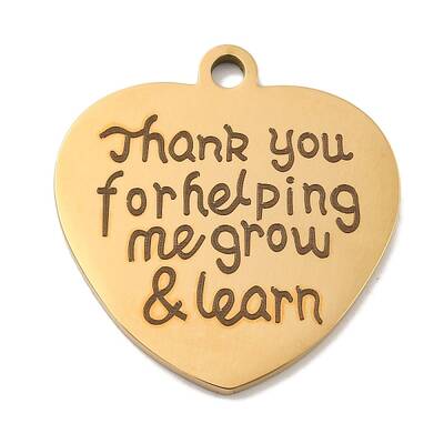 Teachers' Day PVD Vacuum Plating 201 Stainless Steel Pendants