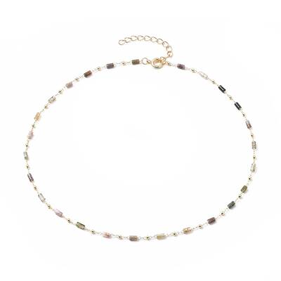 Natural Agate Handmade Beaded Chains Necklace Making