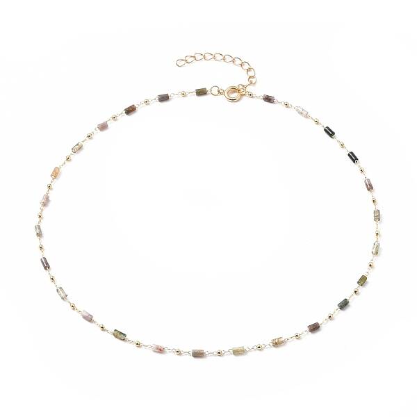 Natural Agate Handmade Beaded Chains Necklace Making