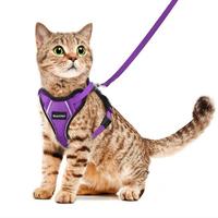 Halypet Escape Proof Cat Harness and Leash Set, with Security lock and Reflective Strip harness cat accessories Animal Outdoo...