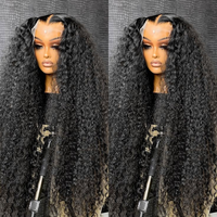 Bling Hair 30 32Inch Jerry Curly Wig Transparent 13x4 Lace Front Human Hair Wigs 180% Brazilian Kinky Curly 13x4 Frontal Wig ...