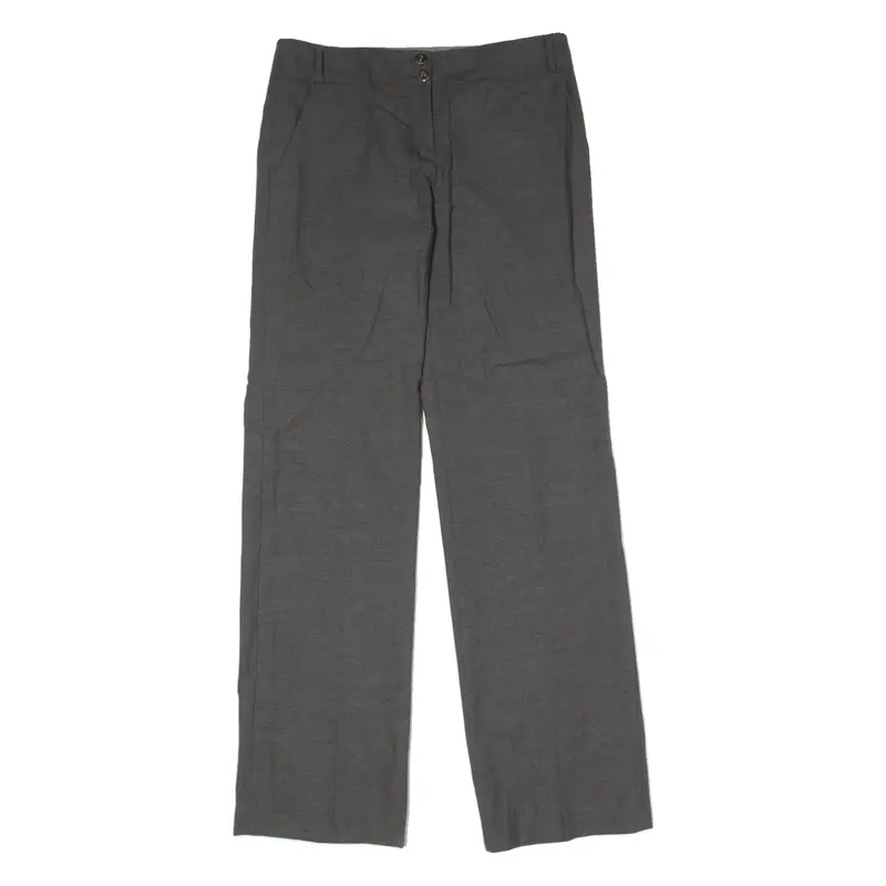 TED BAKER Suit Womens Trousers Grey Regular Wide-Leg W32 L33