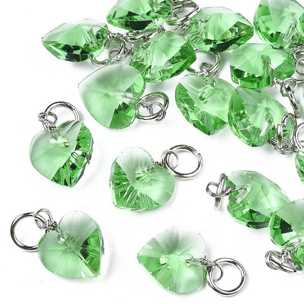 Faceted Transparent Glass Charms