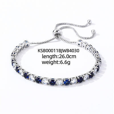 Brass Micro Pave Cubic Zirconia Slider Bracelets for Woman
