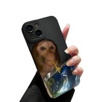 Monkey Pattern Phone Case, Cute Phone Protective Cover, Phone Accessory Compatible with iPhone Series, Phone Cases, Protector...