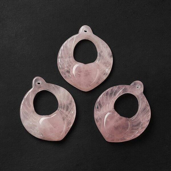 Natural Rose Quartz Pendants