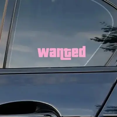 Creative Letter Pattern Car Sticker for Summer Gift, Wanted Text Pattern Car Decals for Trucks Sports Cars, Car Accessories, ...