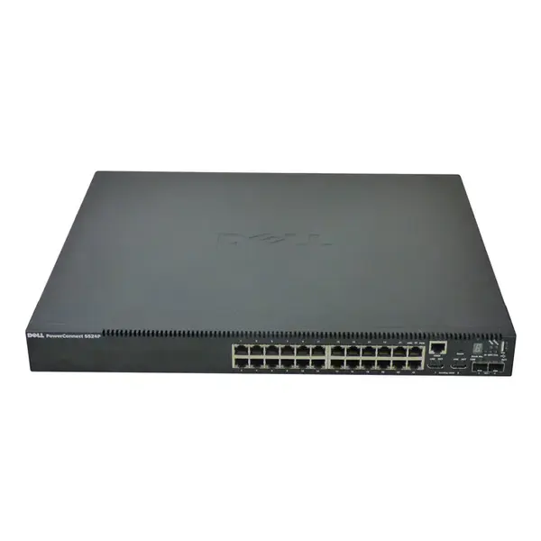 Dell 225-0848 | PowerConnect 5524P 24 x Ports PoE + 10/100/1000Base-T 2 x SFP+ Ports Layer 3 Managed 1U Rack-mountable Gigabi...