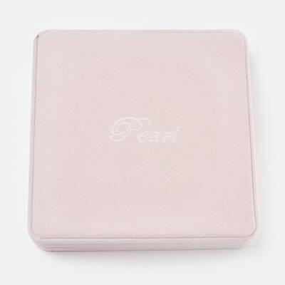 Square Plastic Covered with Velvet Necklace Boxes