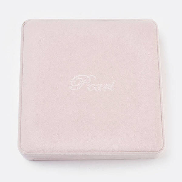 Square Plastic Covered with Velvet Necklace Boxes