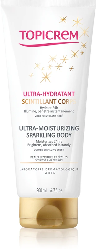 Topicrem Ultra-Moisturizing Glittering Body Sensitive Skin 200ml