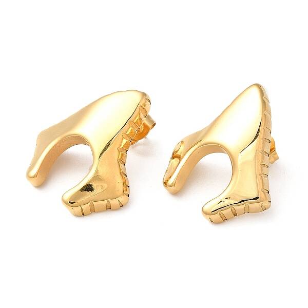 Ion Plating(IP) 304 Stainless Steel Arch Stud Earrings