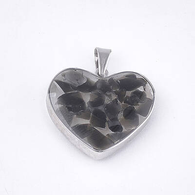 Natural Dyed & Heated Black Agate Pendants