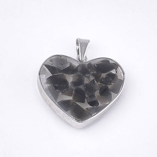 Natural Dyed & Heated Black Agate Pendants