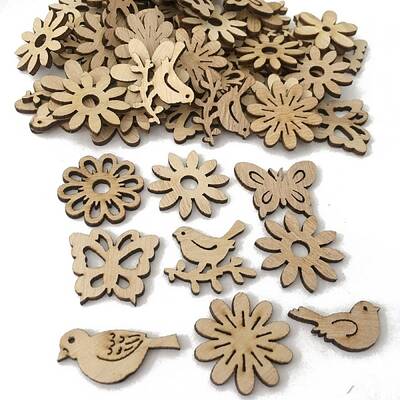 Unfinished Wood Pendant Decorations