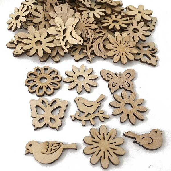 Unfinished Wood Pendant Decorations