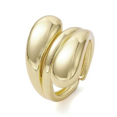 Rack Plating Brass Open Cuff Rings