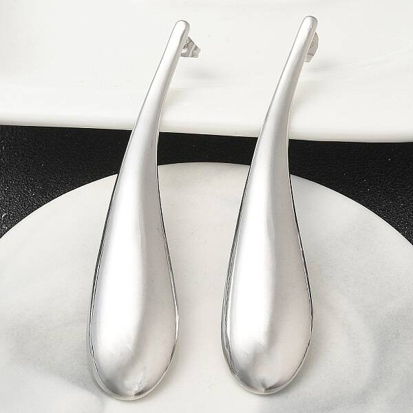 304 Stainless Steel Teardrop Stud Earrings for Women