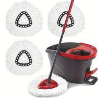 Household Hand Wash Free Absorbent Spin Mop Replacements Parts, 1 Piece Replacement Triangle Rotating Mop Handle Or Base Or M...
