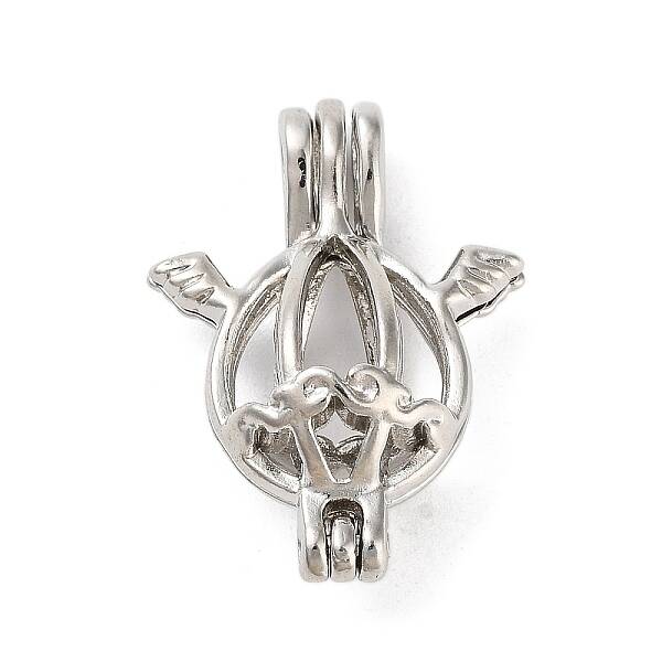 Alloy Bead Cage Pendants