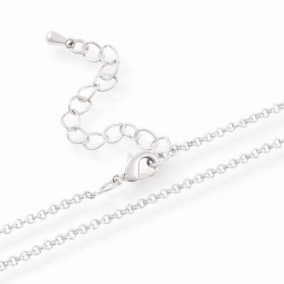Brass Rolo Chain Necklaces Making