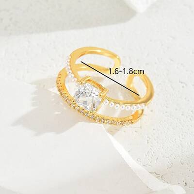 Vintage Luxury Fashion Gemstone Ring Women's Jewelry Party Wedding Gift Banquet.