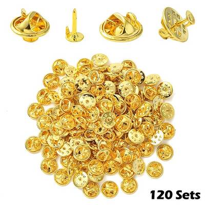 120 Sets Iron Lapel Pin Backs