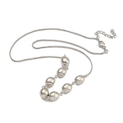 Rack Plating Brass Round Bib Necklaces for Women