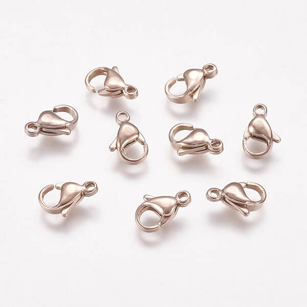 Ion Plating(IP) 304 Stainless Steel Lobster Claw Clasps