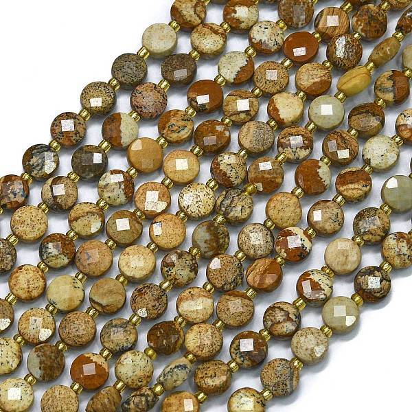 Natural Picture Jasper Beads Strands