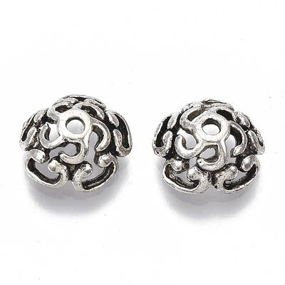 Tibetan Style Alloy Bead Caps