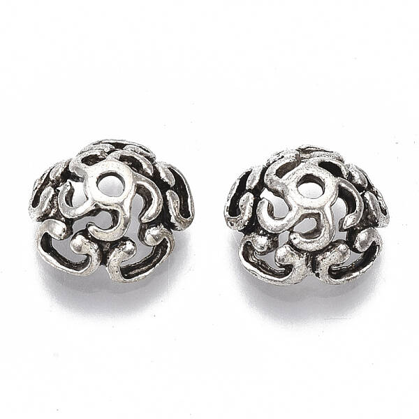 Tibetan Style Alloy Bead Caps