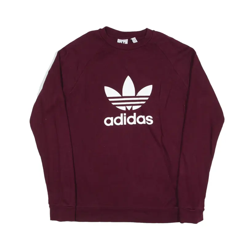 ADIDAS Sweatshirt Maroon Mens S