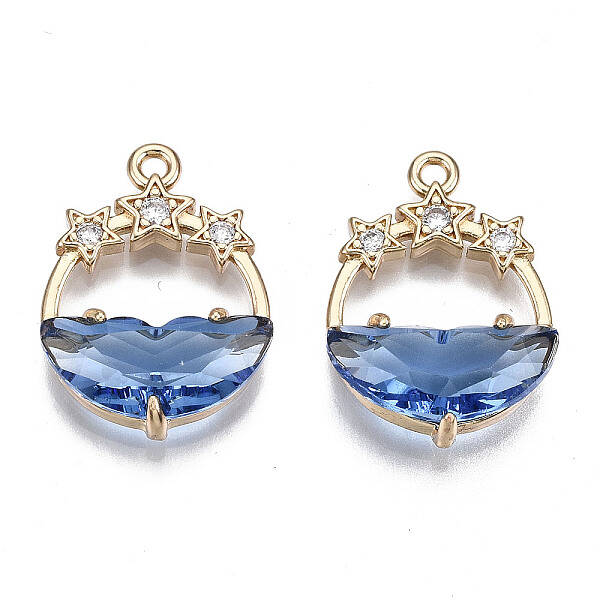 Faceted Transparent Glass Pendants