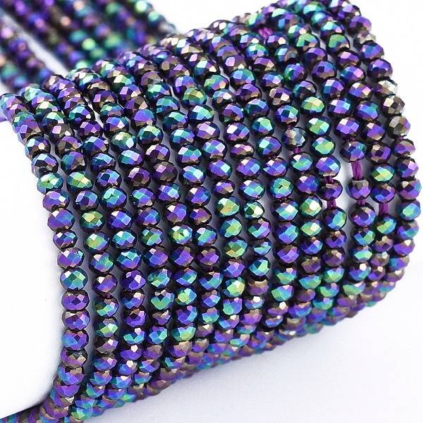 Electroplate Glass Beads Strands