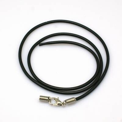 Black Rubber Necklace Cord Making