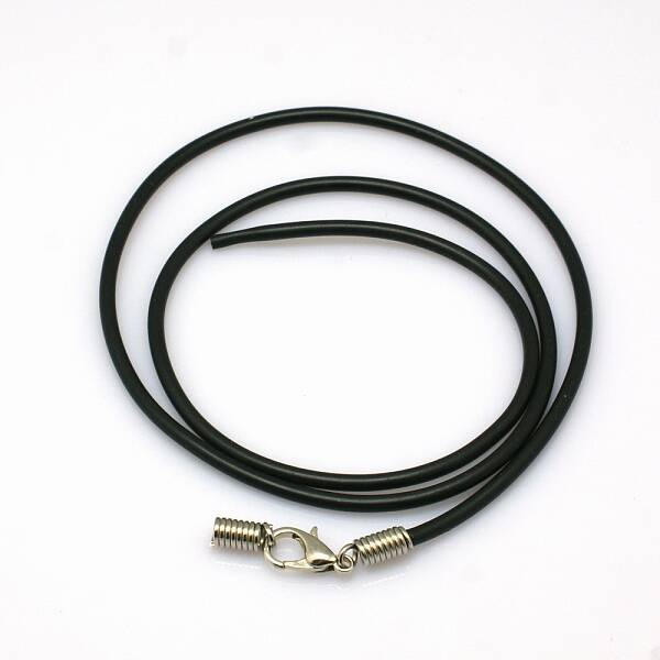 Black Rubber Necklace Cord Making