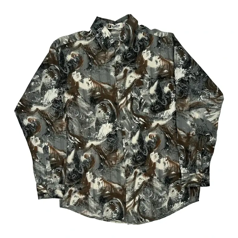 Fziren Patterned Shirt - Medium Multicoloured Polyester