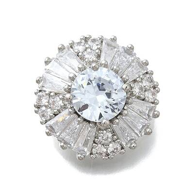 Brass Micro Pave Cubic Zirconia Pendants