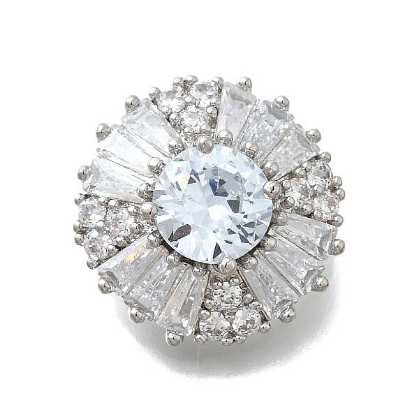 Brass Micro Pave Cubic Zirconia Pendants