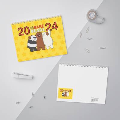 We Bare Bears Calendar (2024) Grizzly Panda Ice Bear Chloe Nom Nom