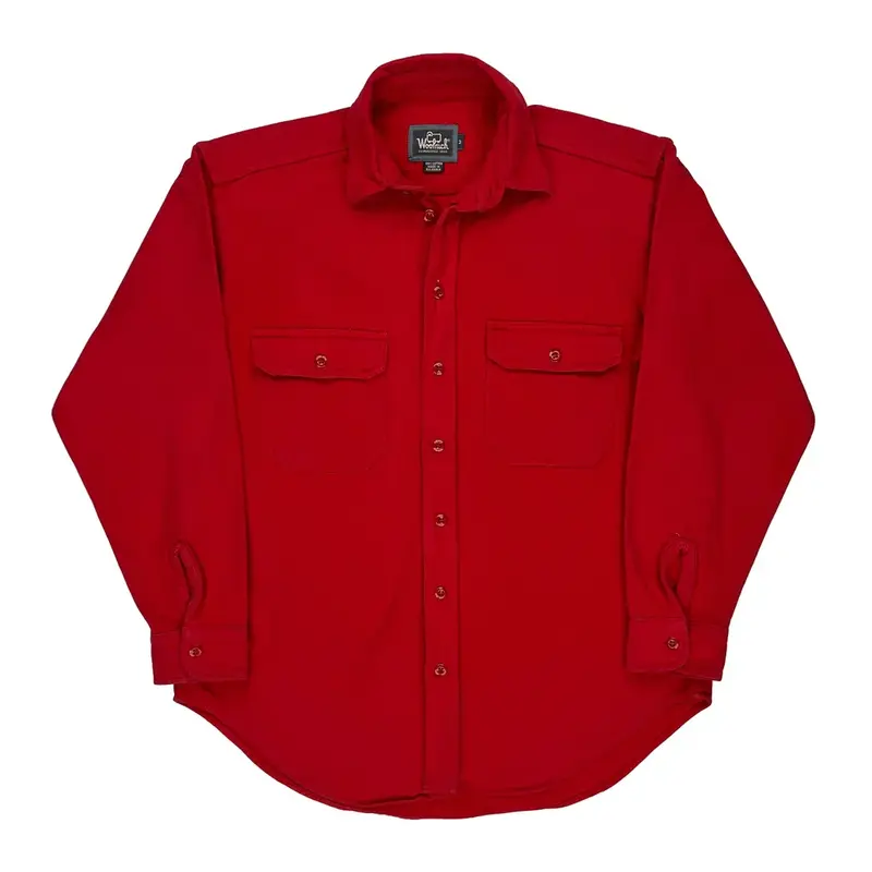 Woolrich Flannel Shirt - Medium Red Cotton