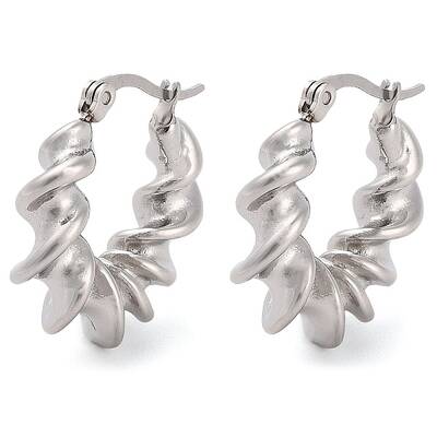 Non-Tarnish 304 Stainless Steel Hoop Earrings
